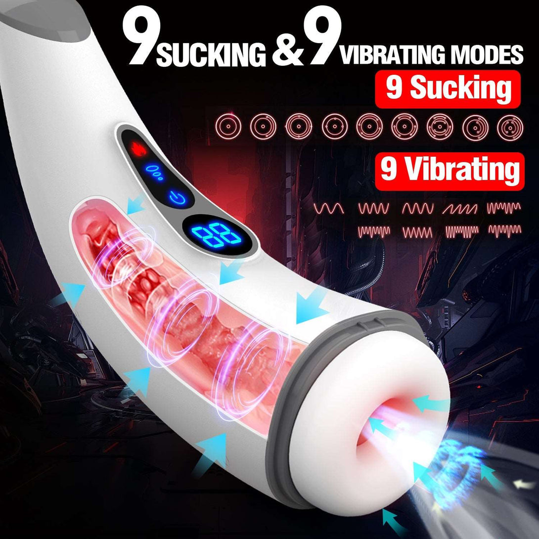 007 PRO 9-Frequency Suction 9-Frequency Vibration Heating and Sound-Enabled Male Masturbator Lurevibes