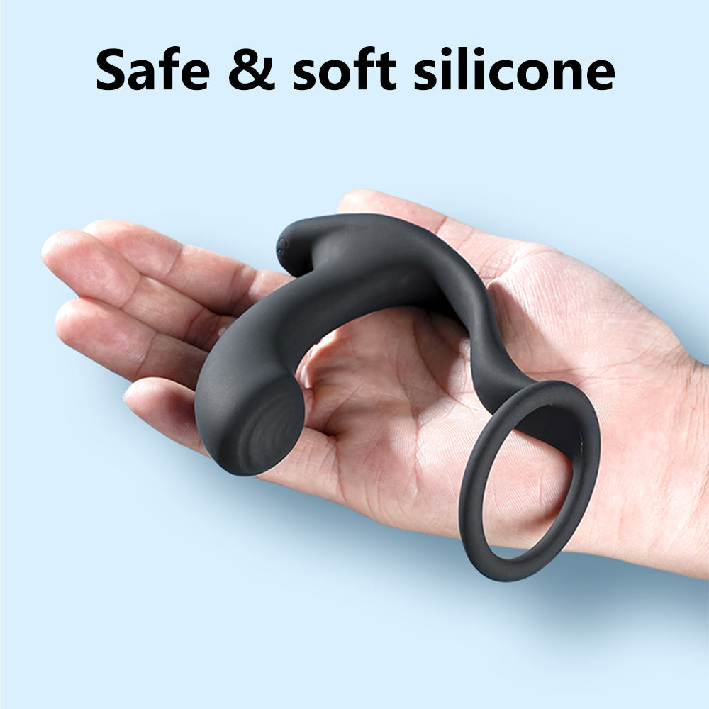 Greedy Finger Male Vibrating Clip Prostate Massager With Cock Ring Lurevibes