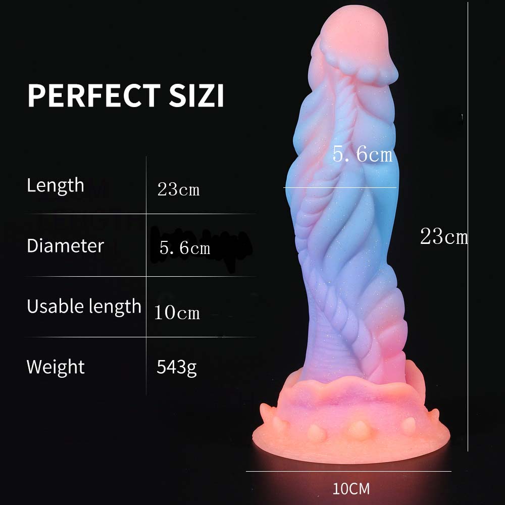 Fluorescent Silicone Butt Plug Dildo Lurevibes