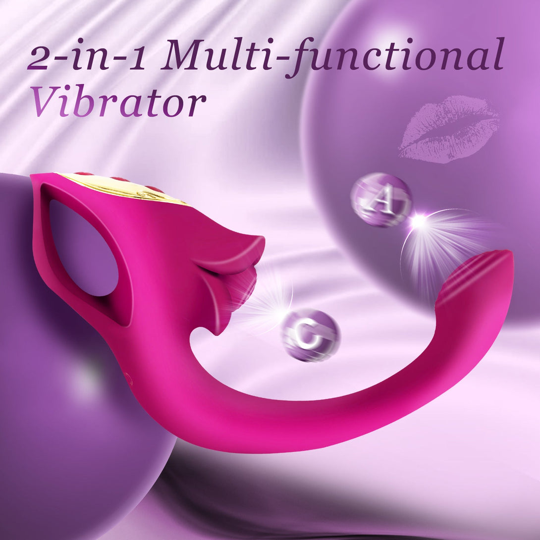 2 In 1 Rose Muncher Tapping Vibrator Lurevibes