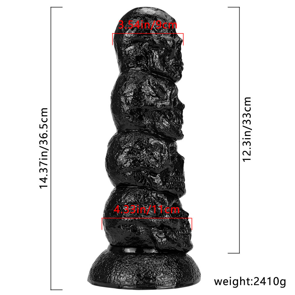 12.3 Inch Skull Giant Butt Plug Huge Dildo Lurevibes