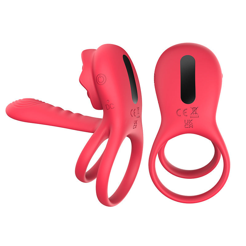 Lurevibes - Rose Cock Ring Vibrator Clit Stimulator Couple Toy Upgraded Version Lurevibes