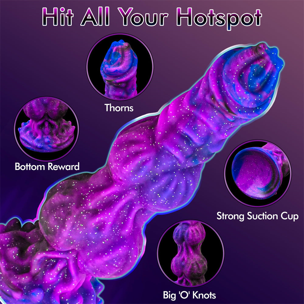 9.6 Inches Monster Dildo Fantasy Horse Dildo With 2 Big Knots And Strong Suction Cup Lurevibes