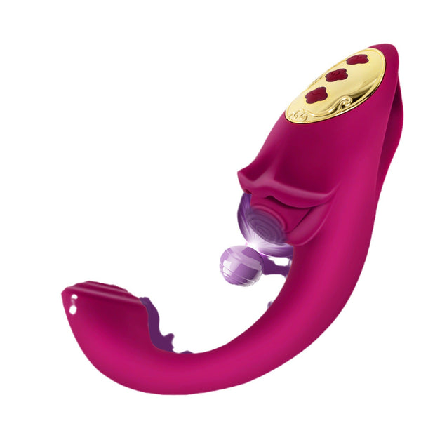 2 In 1 Rose Muncher Tapping Vibrator Lurevibes