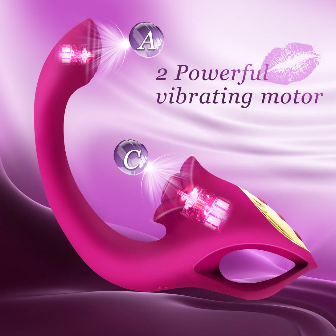 2 In 1 Rose Muncher Tapping Vibrator Lurevibes