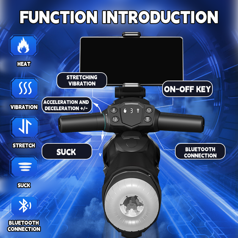 Motorcycle Male Maturbator With Telescopic Vibration Sucking Heating Function Lurevibes