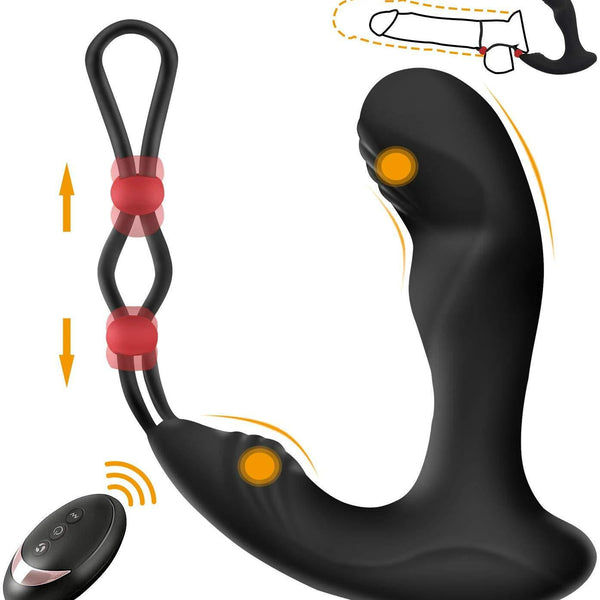 Lurevibes - Men's wireless remote control backyard bead pulling 9-frequency vibrating anal plug prostate toy Lurevibes