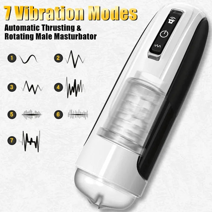 Lurevibes -10 Powerful Thrusting&Rotating Modes Automatic Men Masturbation Cup Lurevibes