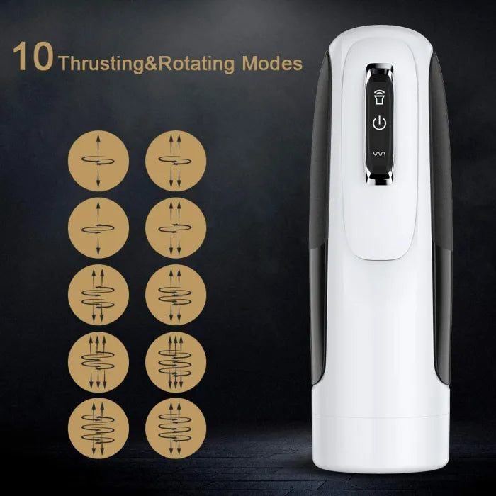 Lurevibes -10 Powerful Thrusting&Rotating Modes Automatic Men Masturbation Cup Lurevibes