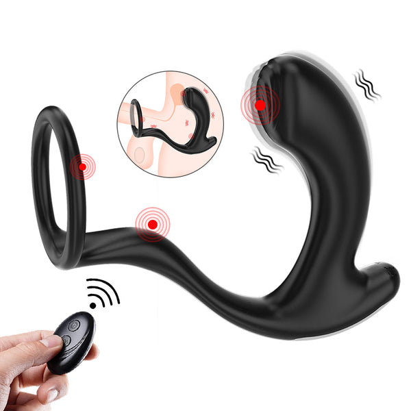 Greedy Finger Male Vibrating Clip Prostate Massager With Cock Ring Lurevibes