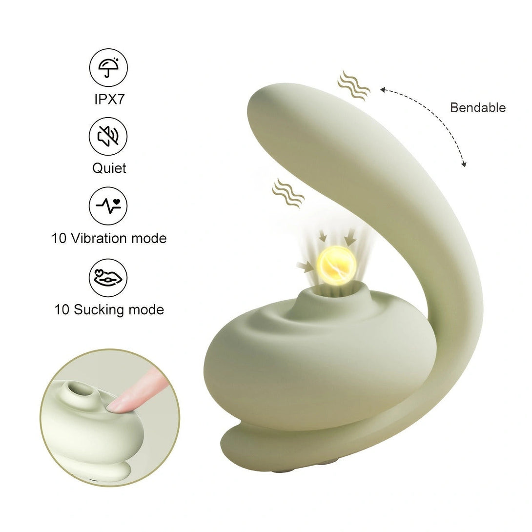 2-in-1 Clit Sucking Vibrator for Double Pleasure Lurevibes