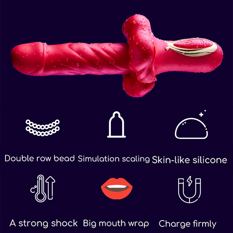 Lurevibes 360° Rotating Bead Telescopic Masturbation Vibrator Lurevibes