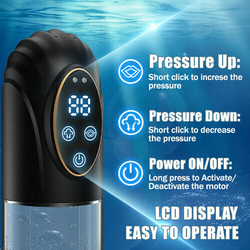 Mergano - Full Waterproof 6 Modes Erection Enlargement and Masturbation 3 and 1 Penis Pump Lurevibes