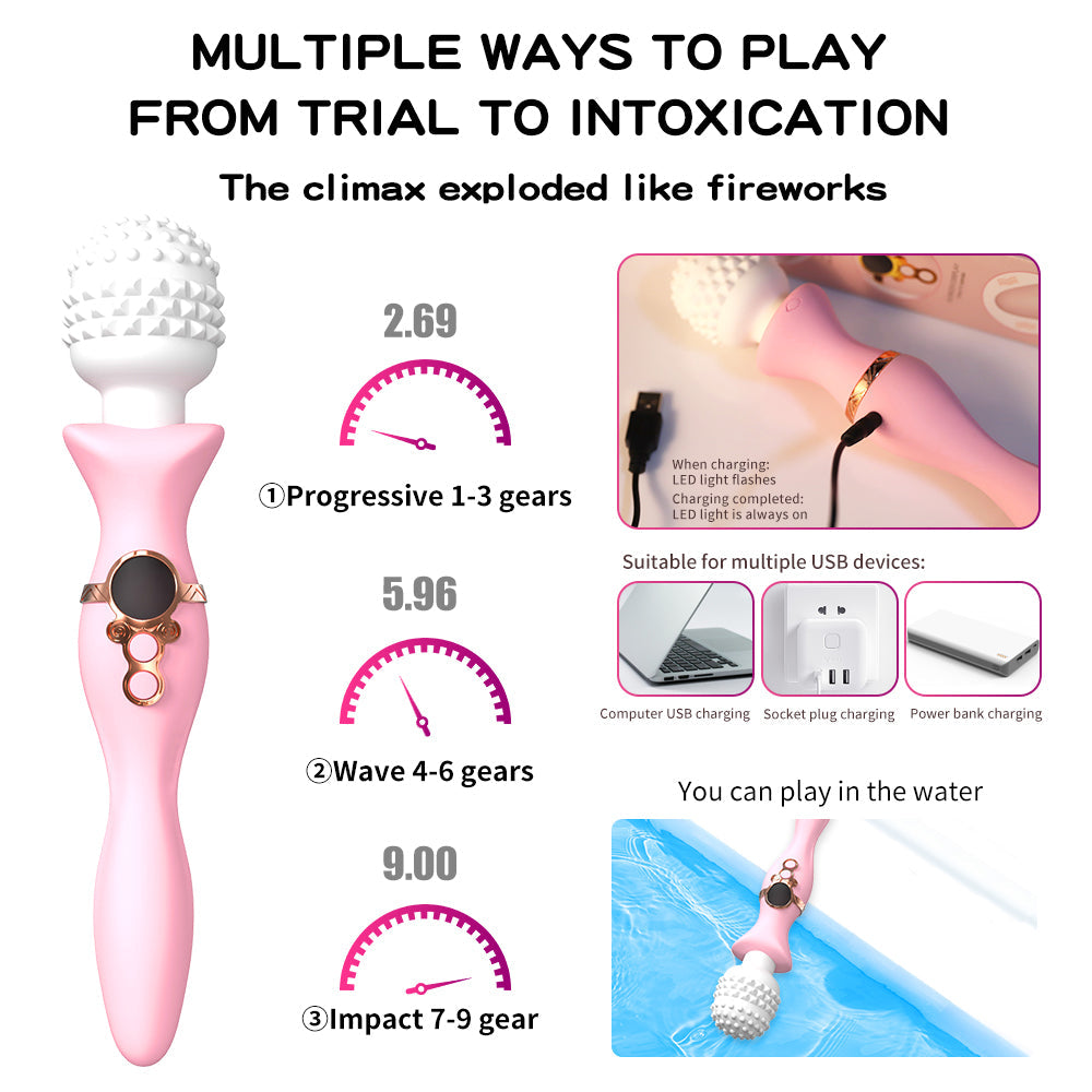 Lurevibes - Female Vibrating Massage Magic Wand Masturbation Vibrator Lurevibes