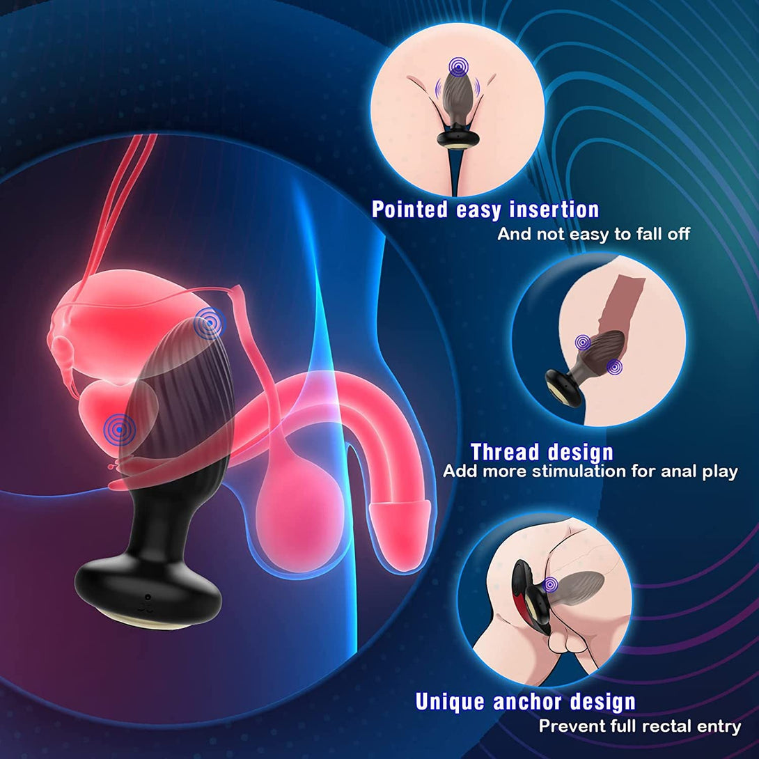 Noah - Wireless Remote Control Rotating & Vibrating Male Prostate Massager Lurevibes