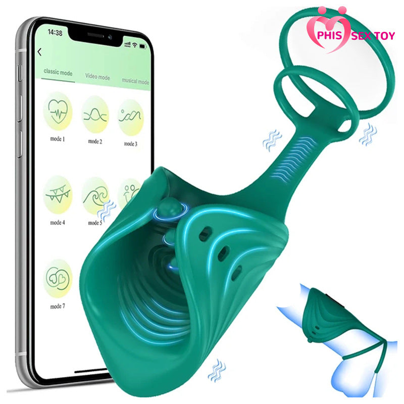 App Wireless Control Cock Ring Adjustable Vibrator Male Penis Trainer Lurevibes