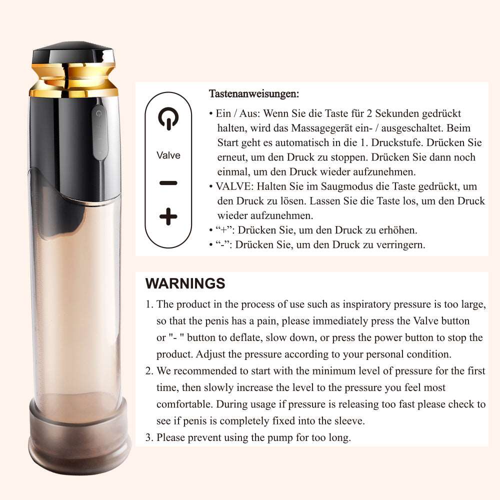 Lurevibes- Electric Penis Enlargement Male Masturbation Cup Water Bath Air Vacuum Pump Lurevibes