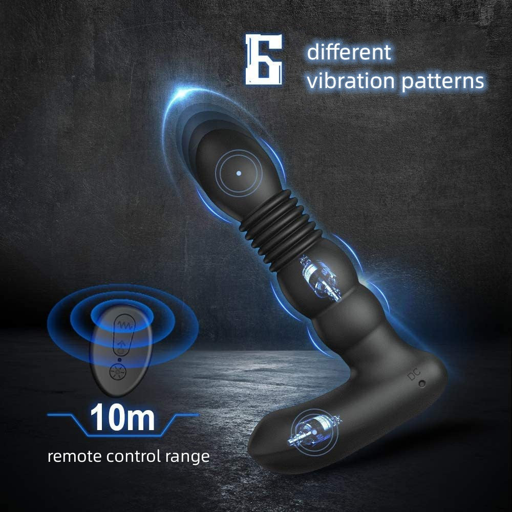 Telescopic Vibrator Remote Control Prostate Massager Male Female Masturbator Lurevibes