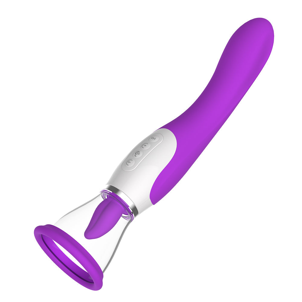 Lurevibes- Hard Rock Vibrating Rod Female Masturbator Vibrating Av Bead Rotating Rod Automatic Heating Sucking Tongue Licker Pluggable Device Lurevibes