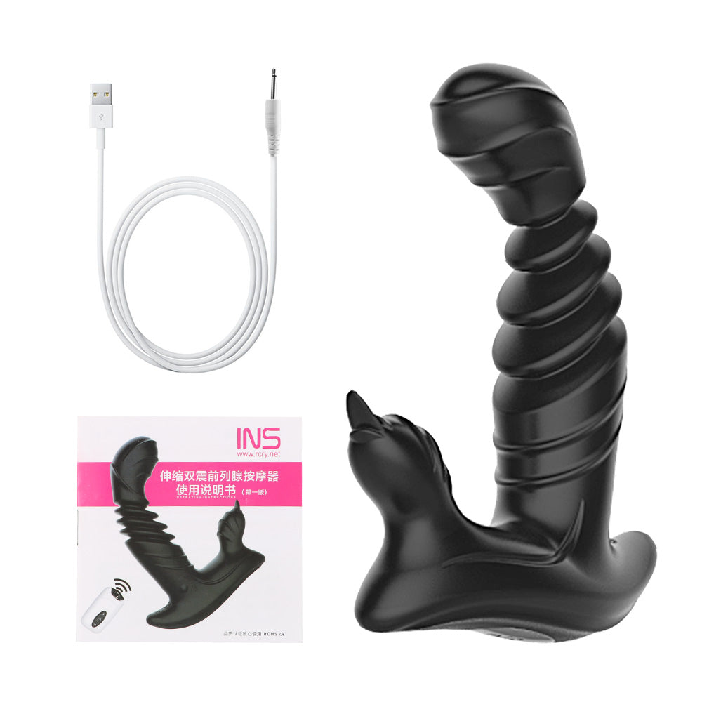 Lurevibes - Telescopic Prostate Massager For Men And Women Double Shock Masturbation G-spot Vestibule Anal Plug Sex Toy Wholesale Lurevibes