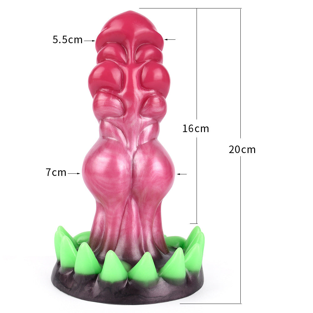 Surreal Realistic Wolf Teeth Luminous Silicone Dildo With Suction Cup Lurevibes