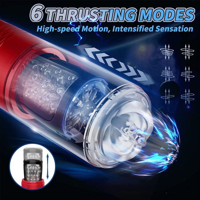 Lurevibes- Strong stimulation Innovative Motors Telescoping LCD Display Masturbator Lurevibes