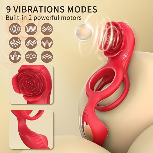 Lurevibes - Cock Ring with Rose Clitoral Stimulation Lurevibes