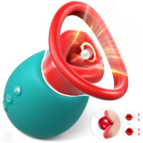 Lurevibes 4 IN 1 Rose Sex Toy Adult Toys Licking Vibrater with 10 Mouth Kissing Vibrations Lurevibes