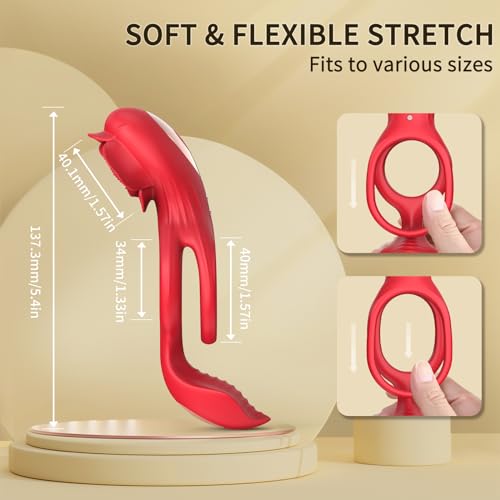 Lurevibes - Cock Ring with Rose Clitoral Stimulation Lurevibes