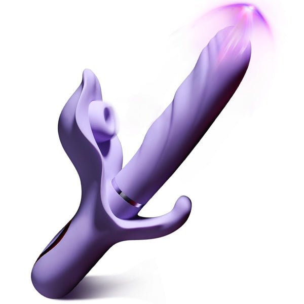 Telescopic Vibrator Clitoris Stimulator Vagina G-Spot Massager Silicone Dildo Masturbator Lurevibes