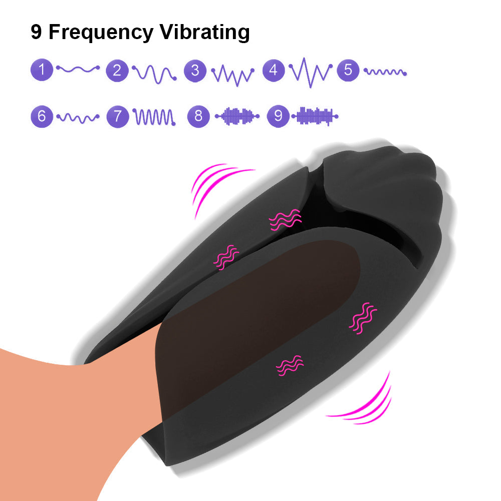 Lurevibes - Warrior Training Cup Men's Mini Tongue Licking Multi Frequency Vibration Aircraft Cup Men's Fun Masturbation Cup Lurevibes