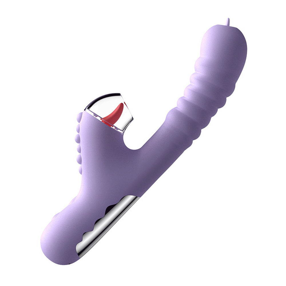 Lurevibes - Small Dinosaur Vibrator - Multi-frequency Telescopic Tongue Sucking Clit Stimulation Vibrator Lurevibes