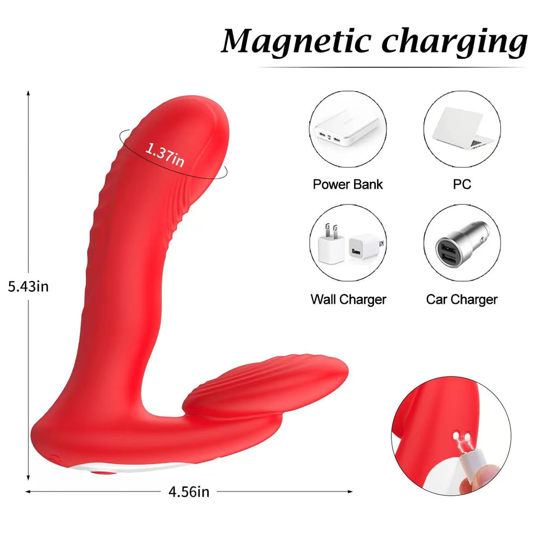 Remote Control Silicone Vibrator 10 Vibration Heating Prostate Massager Lurevibes