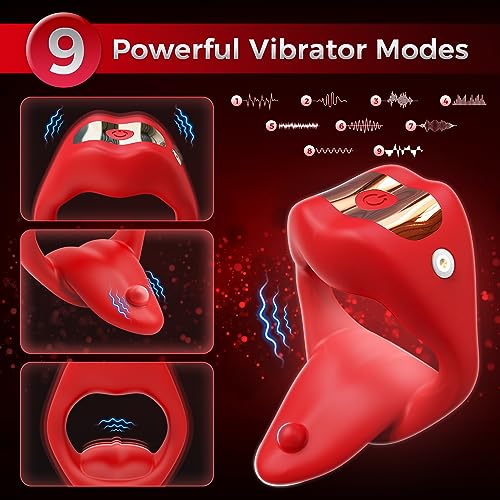 Lurevibes - Penis Ring Tongue Design with 9 Vibration Modes Lurevibes