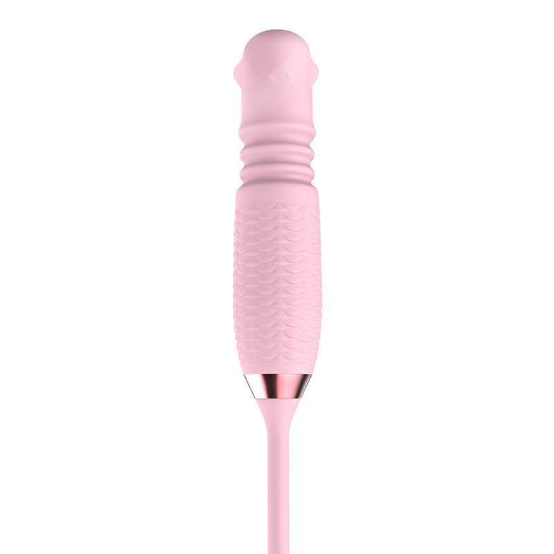 Lurevibes - 3-in-1 Blooming Sexy Pink Rose Toy Rotating Pearls Telescopic Tongue-licking Vibrator Lurevibes