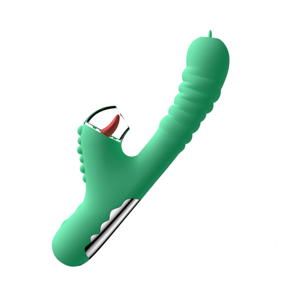 Lurevibes - Small Dinosaur Vibrator - Multi-frequency Telescopic Tongue Sucking Clit Stimulation Vibrator Lurevibes