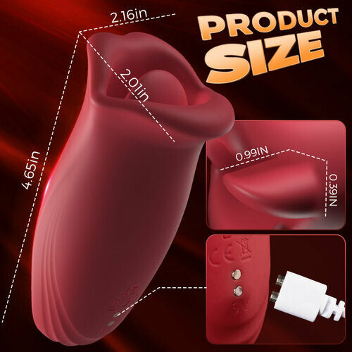 Lurevibes- Rose Muncher 10 Biting & 10 Vibrating Modes Stimulate Nipple Clitoral Women Vibrator Lurevibes