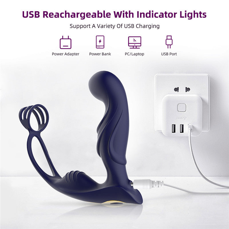 Lurevibes- Wireless Remote Control Male Prostate Vibrating Massager Cock Ring Lurevibes