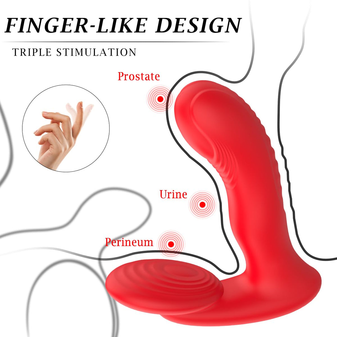 Remote Control Silicone Vibrator 10 Vibration Heating Prostate Massager Lurevibes