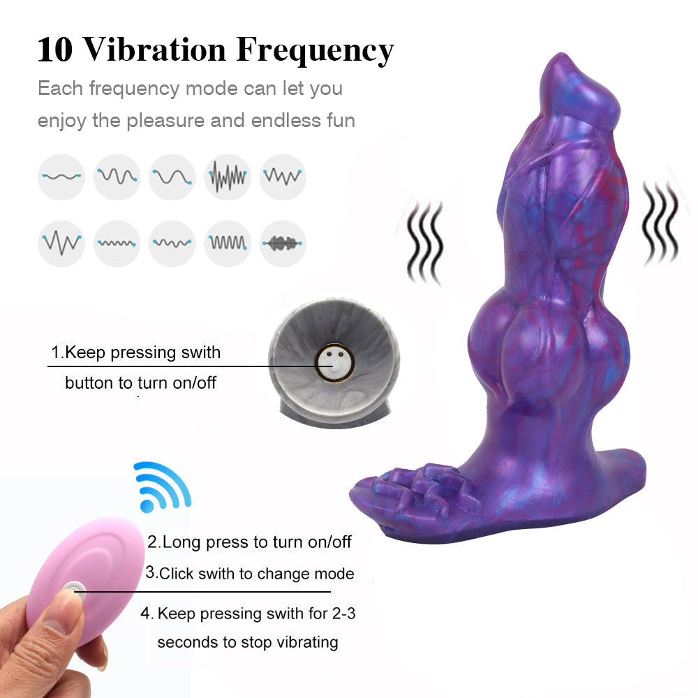 Remote Control Vibrating Dildo Clit Stimulate Anal Plug Lurevibes