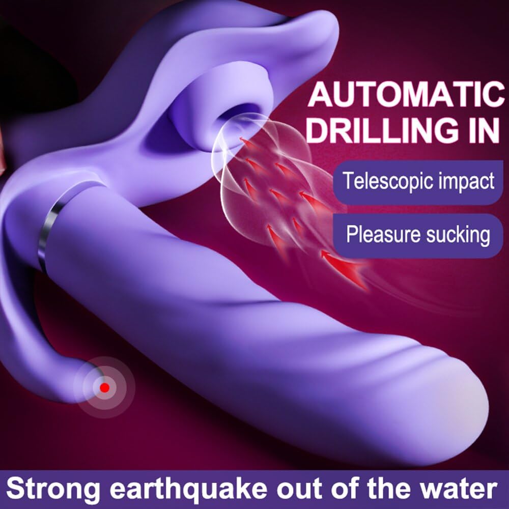 Telescopic Vibrator Clitoris Stimulator Vagina G-Spot Massager Silicone Dildo Masturbator Lurevibes