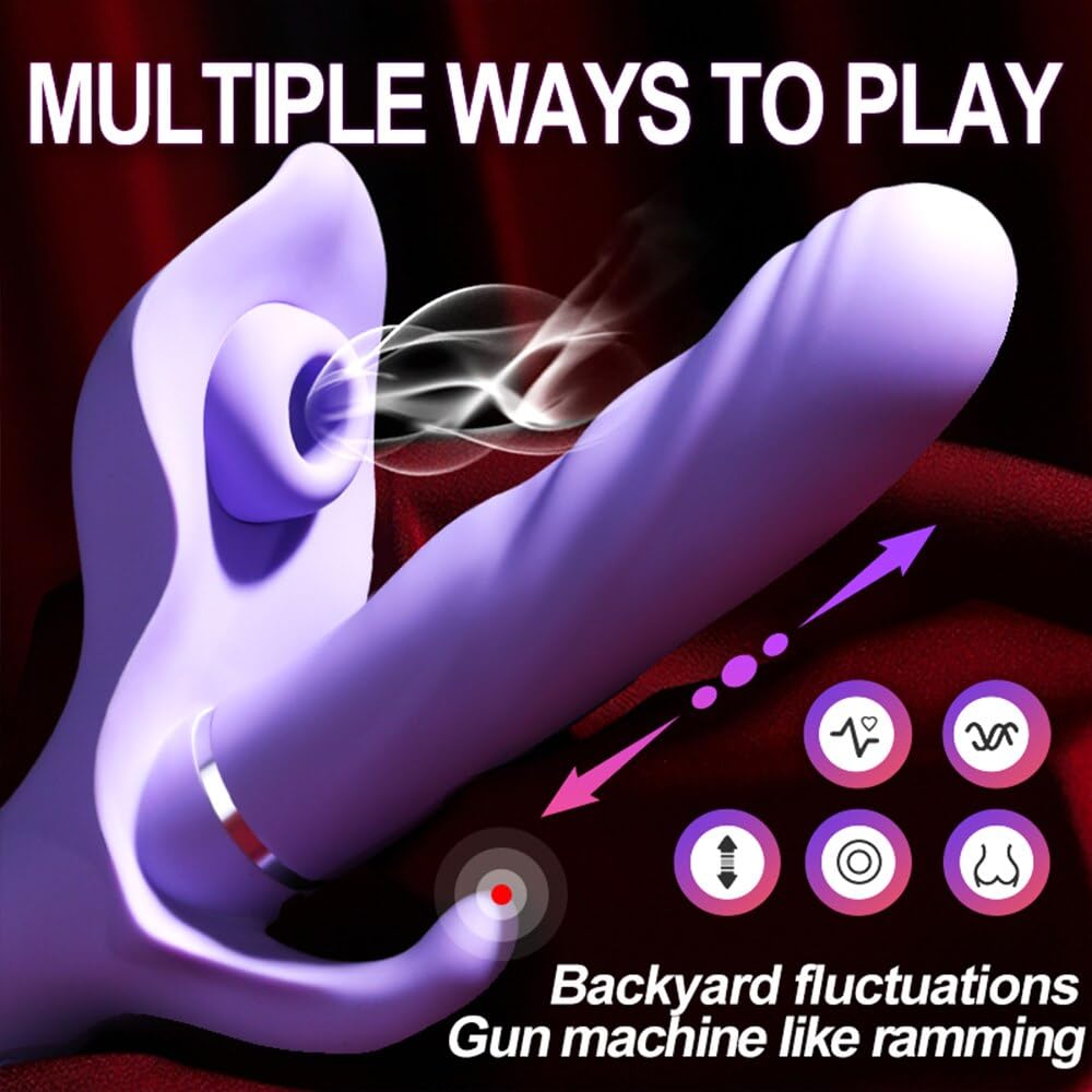 Telescopic Vibrator Clitoris Stimulator Vagina G-Spot Massager Silicone Dildo Masturbator Lurevibes