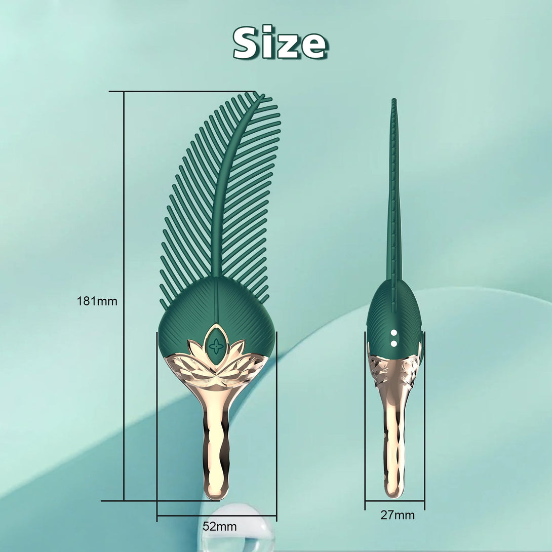 Peacock Feather - Clitoral Stimulator Body Massager Couple Sex Toy With 10 Modes Vibration Lurevibes