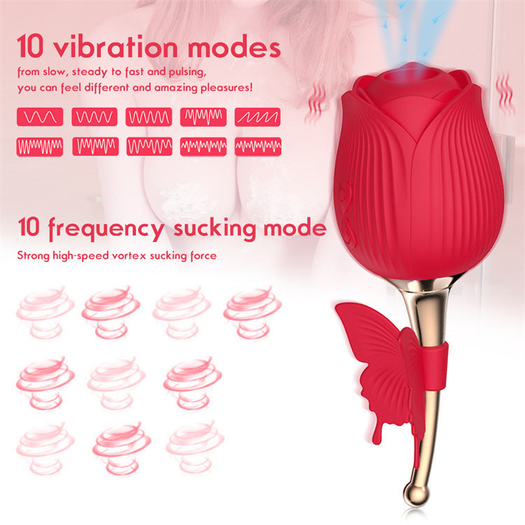 Lurevibes - Rose Shape Vaginal Vibrator Stimulation G-spot Sex Toys For Women Lurevibes