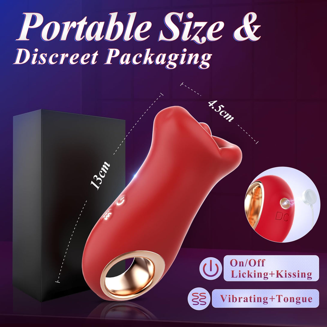 Lurevibes- 3IN1 Handle Mouth-Shaped 10 Tongue Licking Kissing Lurevibes