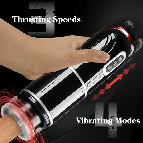 PowerKing Ultra-Technical Hands-free 7 Telescopic Rotation Modes Male Masturbator Cup Lurevibes