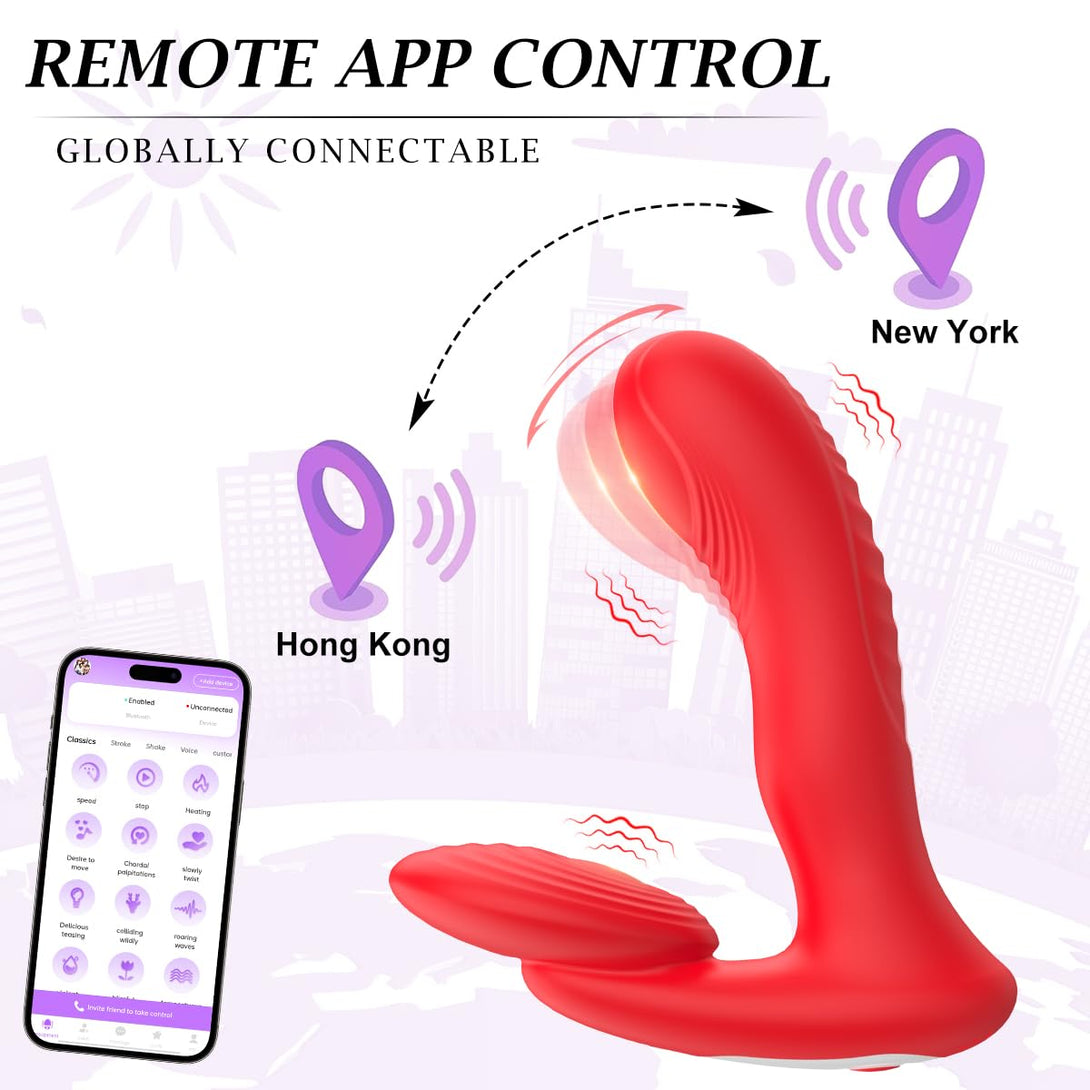 Remote Control Silicone Vibrator 10 Vibration Heating Prostate Massager Lurevibes