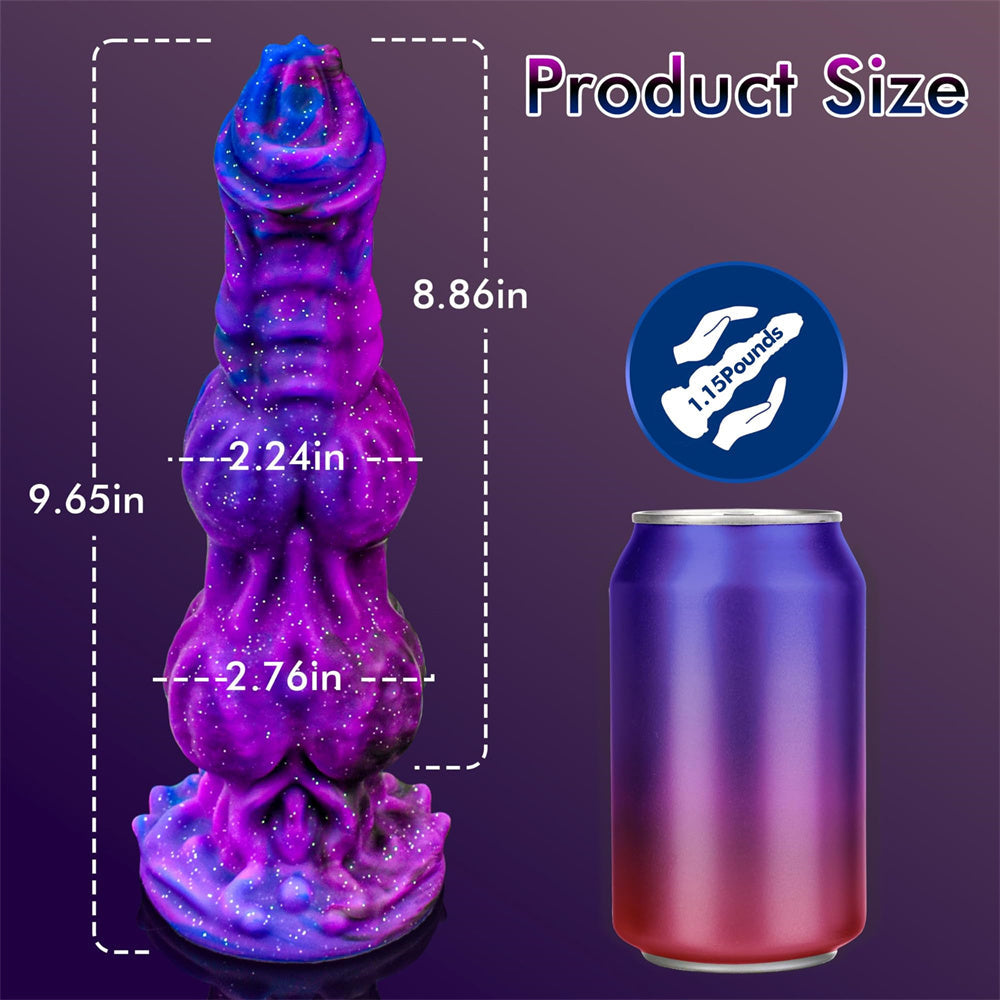 9.6 Inches Monster Dildo Fantasy Horse Dildo With 2 Big Knots And Strong Suction Cup Lurevibes