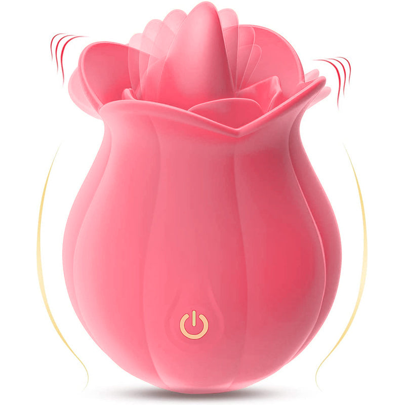 10 Speeds Rose Vibrator With Tongue sexdolltoy.store