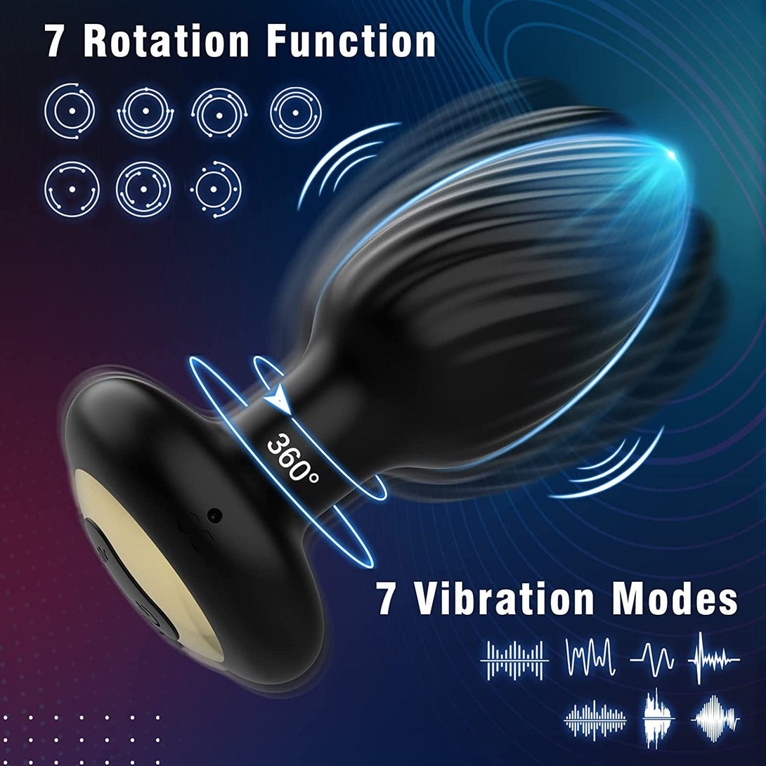 Noah - Wireless Remote Control Rotating & Vibrating Male Prostate Massager Lurevibes